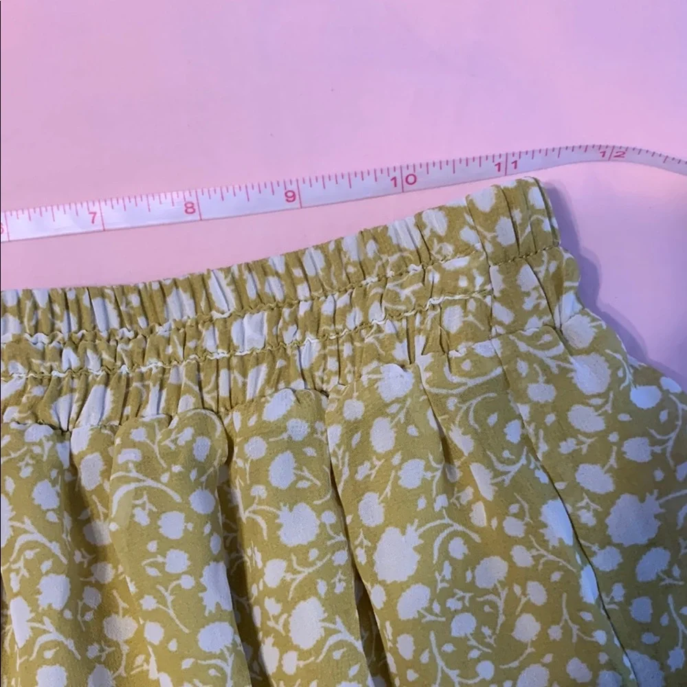 Sienna Sky Floral Mustard Green Women's Skirt - Picture 4 of 5